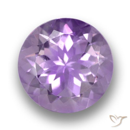 4.70ct 자연스러운 분홍빛이 도는 보라색 자수정, 둥근, VVS-VS
