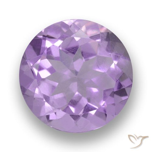 3.71ct 자연스러운 미디엄 바이올렛 핑크 자수정, 둥근, VVS-VS