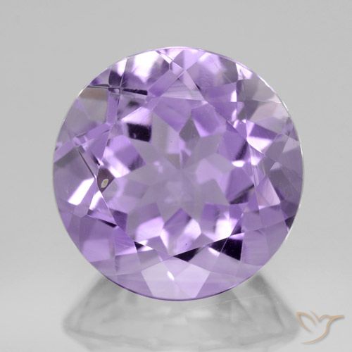 4.39ct 자연스러운 미디엄 바이올렛 자수정, 둥근, VVS-VS