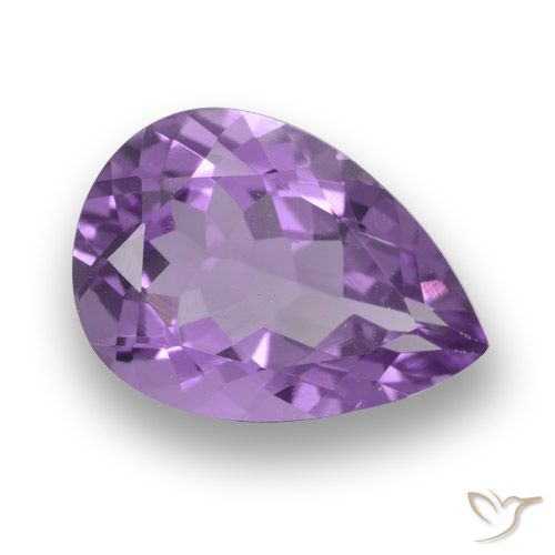 4.54ct 자연스러운 딥 핑크빛이 도는 바이올렛 자수정, 배 모양, VVS