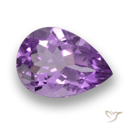 4.64ct 자연스러운 미디엄 다크 바이올렛 자수정, 배 모양, VVS