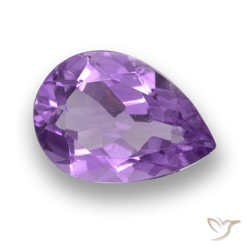 4.11ct 자연스러운 인텐스 바이올렛 자수정, 배 모양, VVS-VS