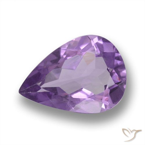 3.98ct 자연스러운 딥 바이올렛 자수정, 배 모양, VVS-VS