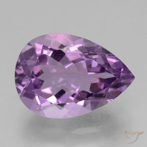 4.77ct 자연스러운 보라색 보라색 자수정, 배 모양, VVS