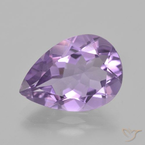 4.42ct 자연스러운 딥 아이리스 바이올렛 자수정, 배 모양, VVS