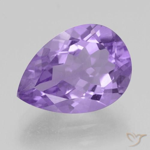 4.80ct 자연스러운 딥 아이리스 바이올렛 자수정, 배 모양, VVS