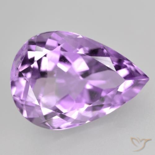 4.66ct 자연스러운 딥 퍼플리쉬 바이올렛 자수정, 배 모양, VVS