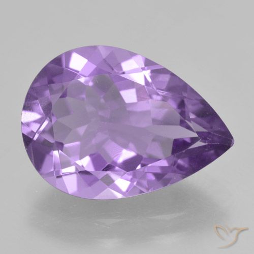 4.20ct 자연스러운 딥 아이리스 바이올렛 자수정, 배 모양, VVS