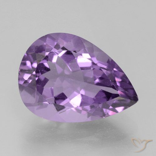 4.63ct 자연스러운 딥 퍼플리쉬 바이올렛 자수정, 배 모양, VVS