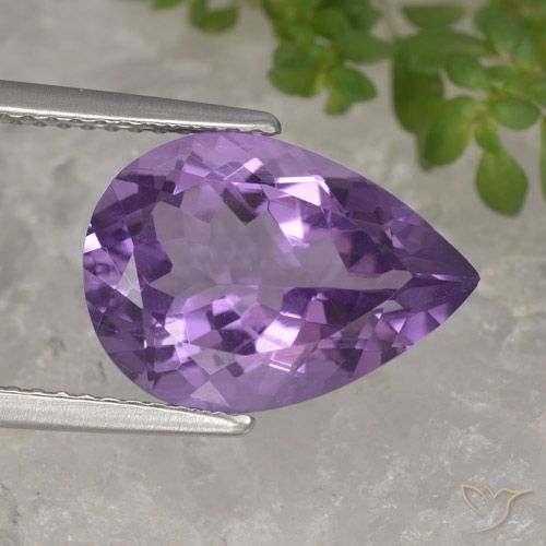 4.67ct 자연스러운 딥 퍼플리쉬 바이올렛 자수정, 배 모양, VVS