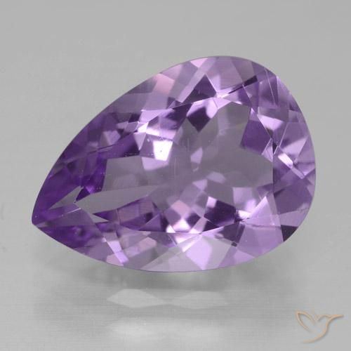 4.05ct 자연스러운 딥 바이올렛 자수정, 배 모양, VVS