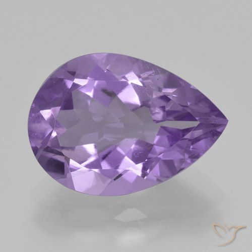 4.47ct 자연스러운 딥 바이올렛 자수정, 배 모양, VVS