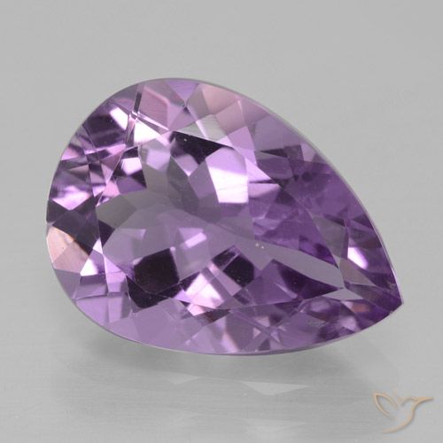 4.05ct 자연스러운 아이리스 바이올렛 자수정, 배 모양, VVS-VS