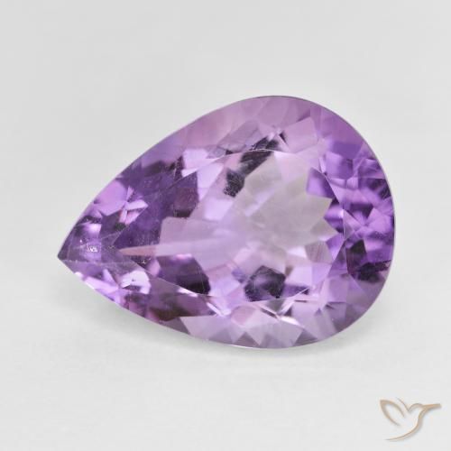7.66ct 자연스러운 딥 아이리스 바이올렛 자수정, 배 모양, VS