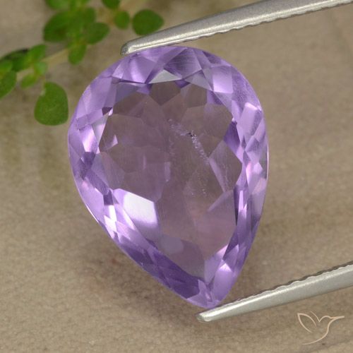 4.72ct 자연스러운 분홍빛 아이리스 바이올렛 자수정, 배 모양, VS