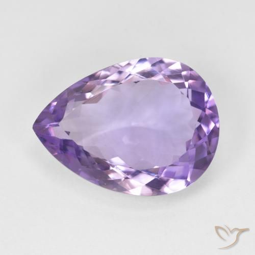6.93ct 자연스러운 미디엄 바이올렛 자수정, 배 모양, VVS-VS
