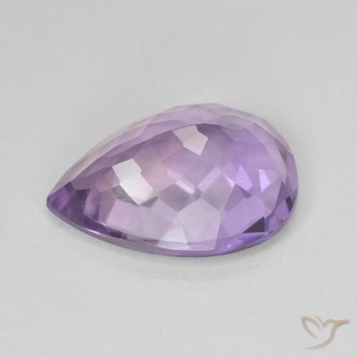 6.69캐럿 천연 Medium Light Purplish-Violet 자수정, 배 모양, VVS-VS