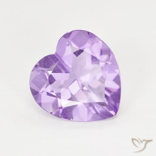 2.85ct 자연스러운 딥 바이올렛 자수정, 마음, VS