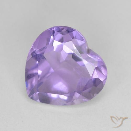 3.02ct 자연스러운 미디엄 바이올렛 자수정, 마음, VS
