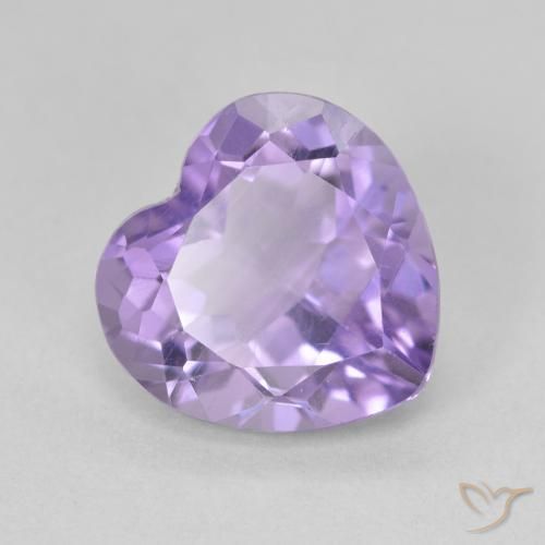 3.03ct 자연스러운 미디엄 바이올렛 자수정, 마음, VS