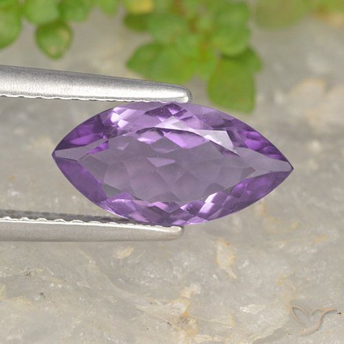 1.26ct 자연스러운 아이리스 바이올렛 자수정, 보석, VS