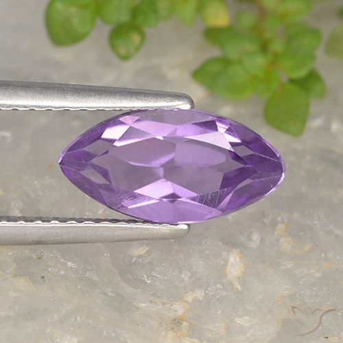 1.86ct 자연스러운 보라색 보라색 자수정, 보석, VS