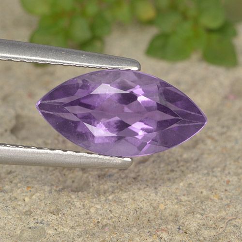 1.77ct 자연스러운 미디엄 바이올렛 자수정, 보석, VS