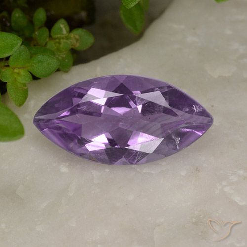 1.53ct 자연스러운 미디엄 바이올렛 자수정, 보석, VS