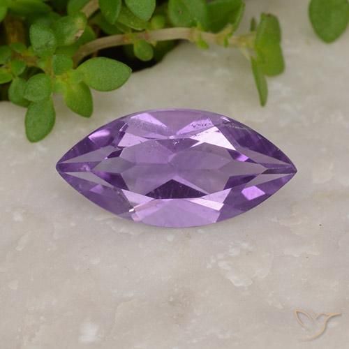 1.48ct 자연스러운 딥 핑크빛이 도는 바이올렛 자수정, 보석, VS