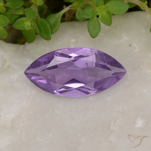 1.52ct 자연스러운 미디엄 바이올렛 자수정, 보석, VS