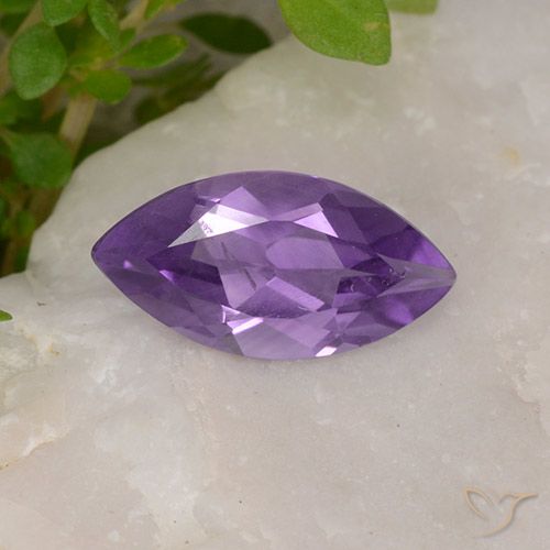 1.51ct 자연스러운 미디엄 바이올렛 자수정, 보석, VS