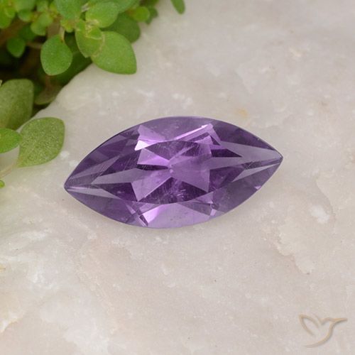 1.70ct 자연스러운 미디엄 바이올렛 자수정, 보석, VS