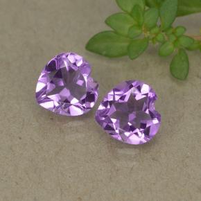 1.30캐럿 천연 바이올렛 아메시스트 보석, 하트 모양, 6.1×6 mm, VVS-VS