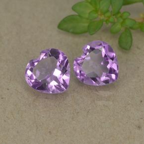 1.30캐럿 천연 바이올렛 아메시스트 보석, 하트 모양, 6.1×6 mm, VVS-VS
