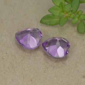 1.30캐럿 천연 바이올렛 아메시스트 보석, 하트 모양, 6.1×6 mm, VVS-VS