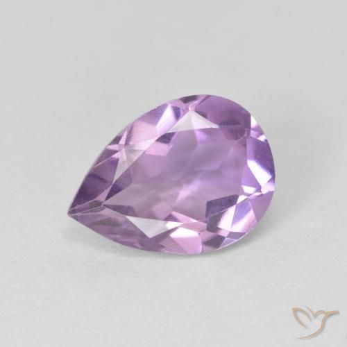 1.48ct 자연스러운 미디엄 바이올렛 자수정, 배 모양, VVS-VS