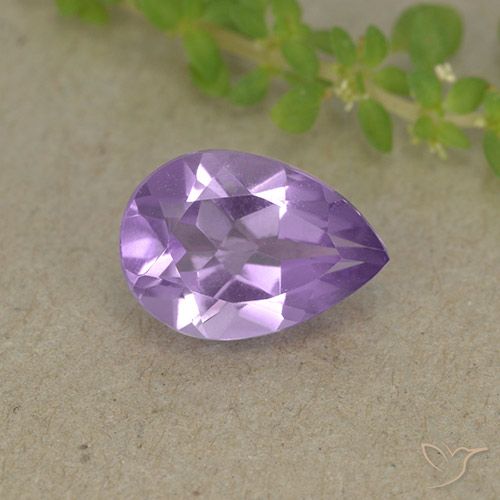 1.56ct 자연스러운 딥 아이리스 바이올렛 자수정, 배 모양, VVS-VS