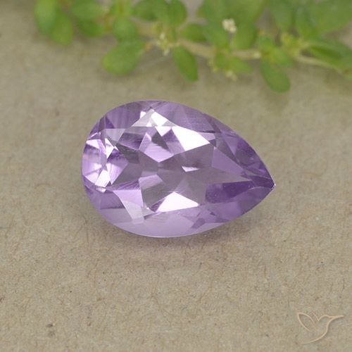 1.75ct 자연스러운 딥 아이리스 바이올렛 자수정, 배 모양, VVS-VS