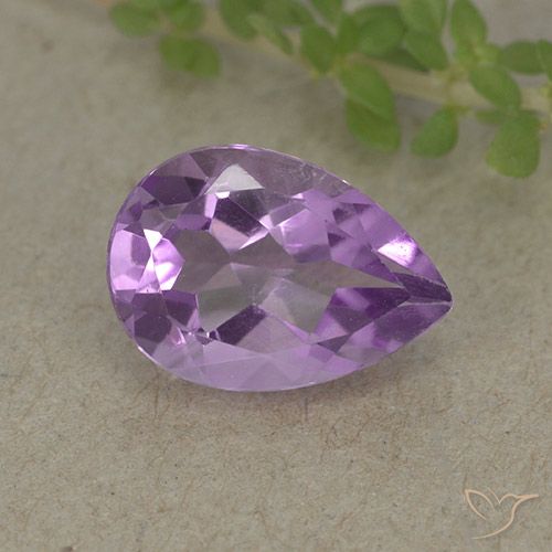1.83ct 자연스러운 아이리스 바이올렛 자수정, 배 모양, VVS-VS