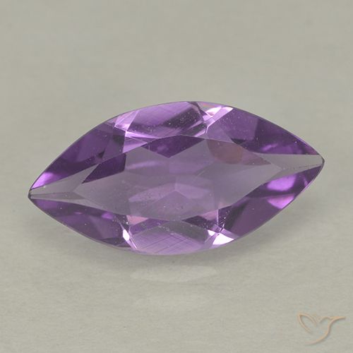 1.32ct 자연스러운 미디엄 바이올렛 자수정, 보석, VS