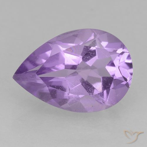 1.78ct 자연스러운 미디엄 바이올렛 자수정, 배 모양, VS