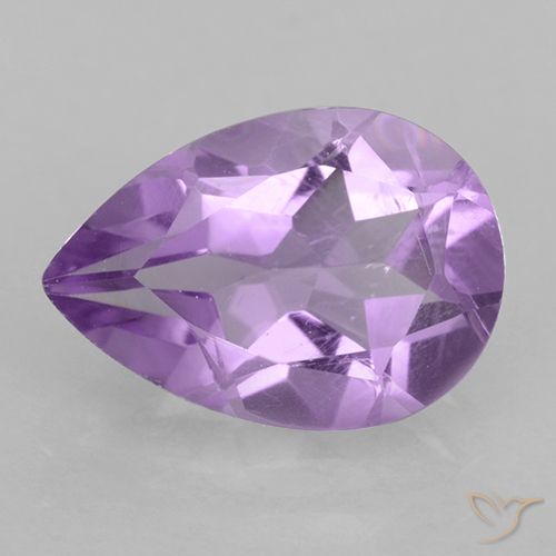 1.70ct 자연스러운 미디엄 핑크 바이올렛 자수정, 배 모양, VVS-VS