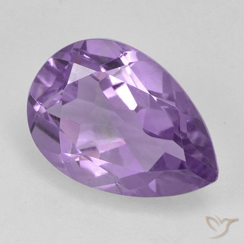 1.83ct 자연스러운 미디엄 바이올렛 자수정, 배 모양, VS-SI