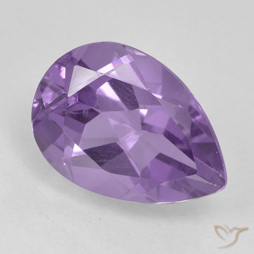 1.83ct 자연스러운 미디엄 바이올렛 자수정, 배 모양, VVS-VS