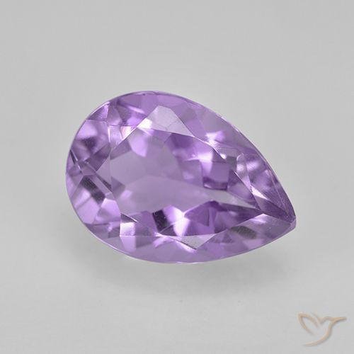 1.95ct 자연스러운 미디엄 바이올렛 자수정, 배 모양, VVS-VS