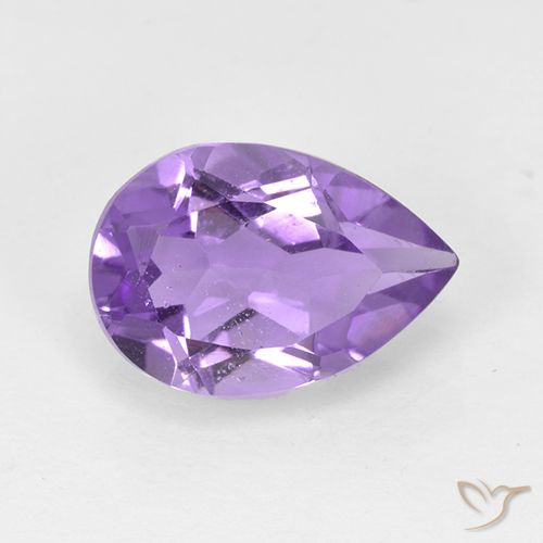 1.68ct 자연스러운 미디엄 바이올렛 자수정, 배 모양, VS