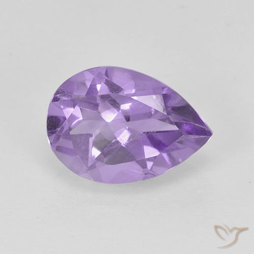 1.67ct 자연스러운 미디엄 바이올렛 자수정, 배 모양, VS