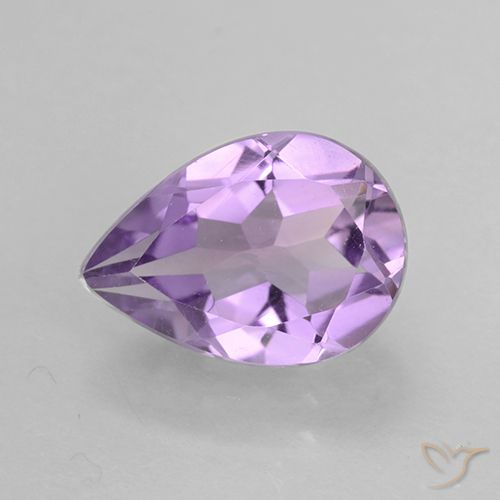 1.71ct 자연스러운 미디엄 바이올렛 자수정, 배 모양, VVS-VS