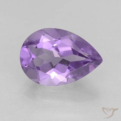 1.79ct 자연스러운 미디엄 바이올렛 자수정, 배 모양, VS