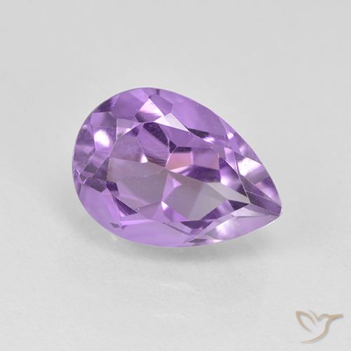 1.99ct 자연스러운 미디엄 바이올렛 자수정, 배 모양, VVS-VS